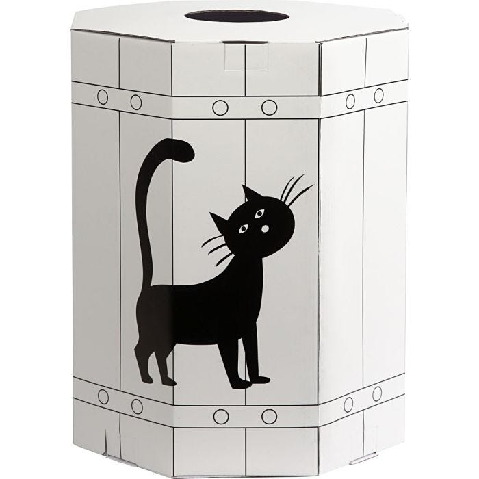 Barile di Carnevale, H: 39 cm, nero, 1 pz