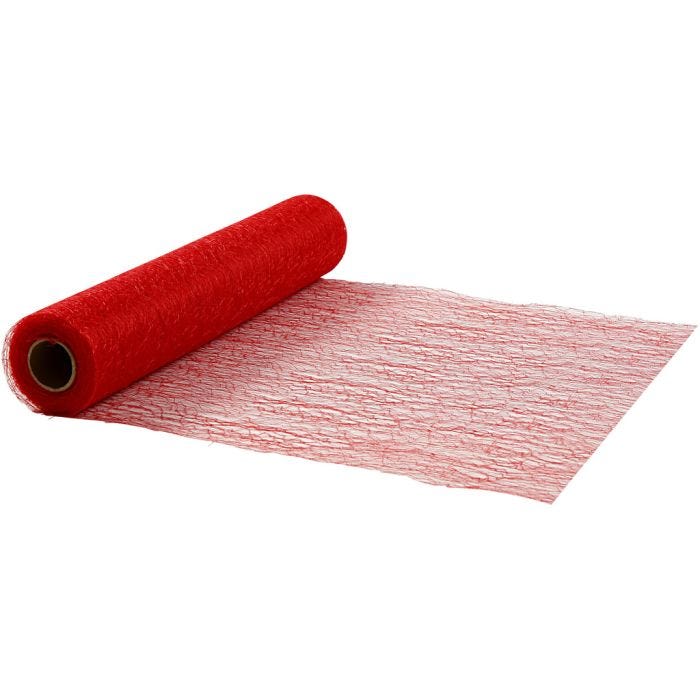 Runner da tavolo, L: 30 cm, rosso, 10 m/ 1 rot.
