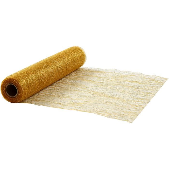Runner da tavolo, L: 30 cm, oro, 10 m/ 1 rot.