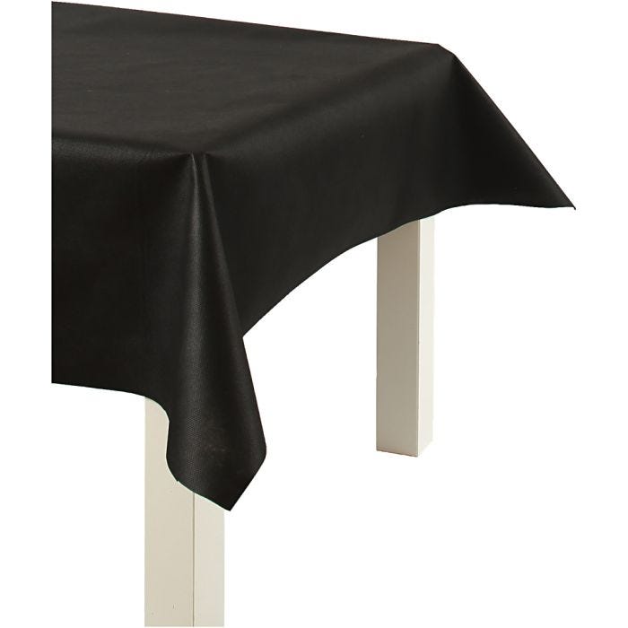 Tovaglia in Tessuto Imitativo, L: 125 cm, 70 g, nero, 10m/ 1 rot.