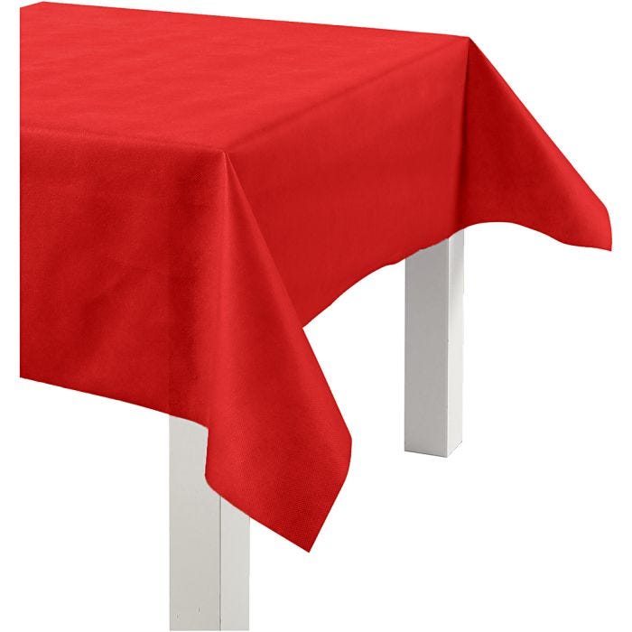 Tovaglia in Tessuto Imitativo, L: 125 cm, 70 g, rosso, 10 m/ 1 rot.