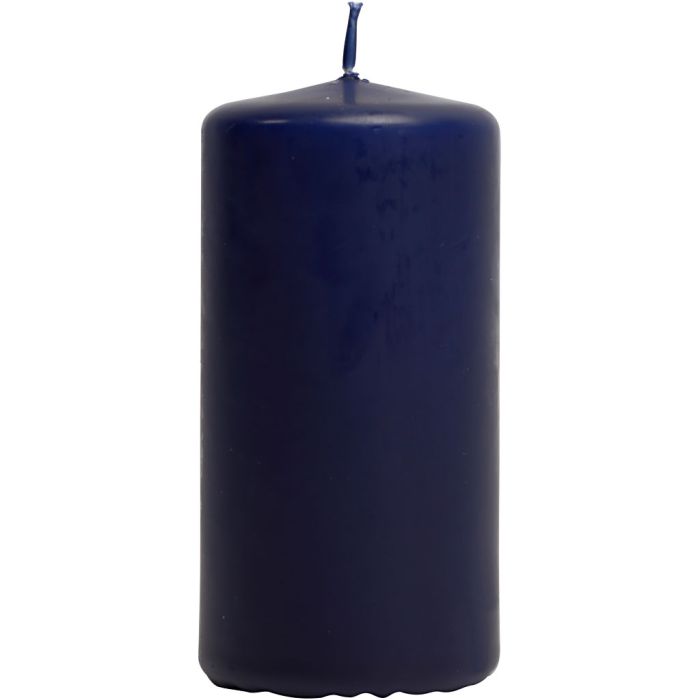 Candele , H: 100 mm, diam 50 mm, blu, 6 pz/ 1 conf.