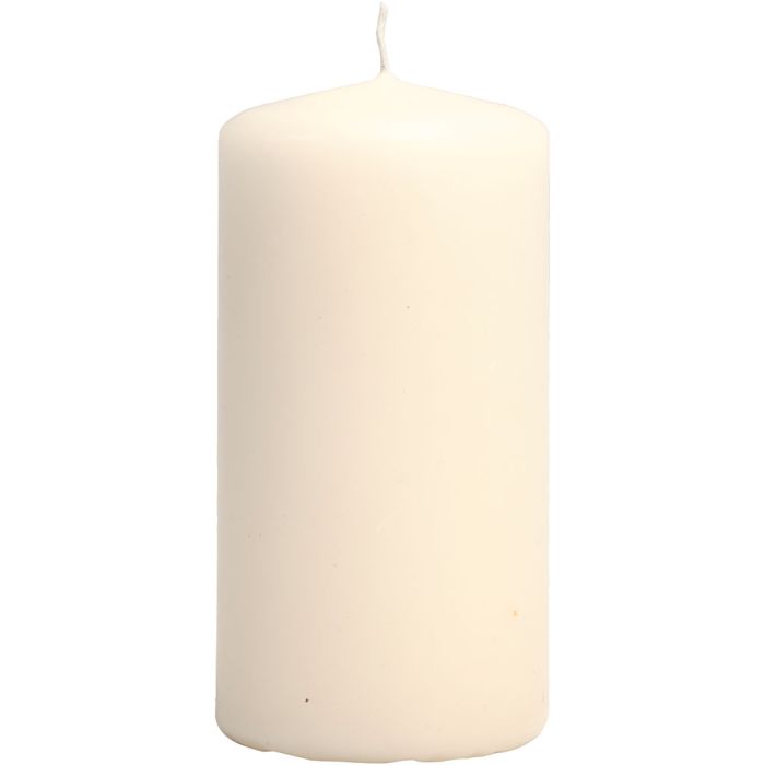 Candele , H: 100 mm, diam 50 mm, avorio, 6 pz/ 1 conf.
