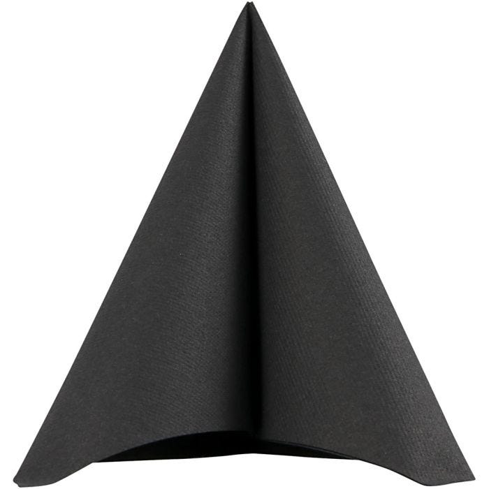 Tovaglioli, misura 40x40 cm, 60 g, nero, 20 pz/ 1 conf.
