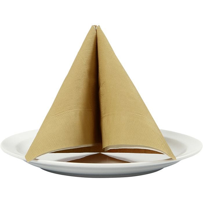 Tovaglioli, misura 40x40 cm, 60 g, oro, 20 pz/ 1 conf.