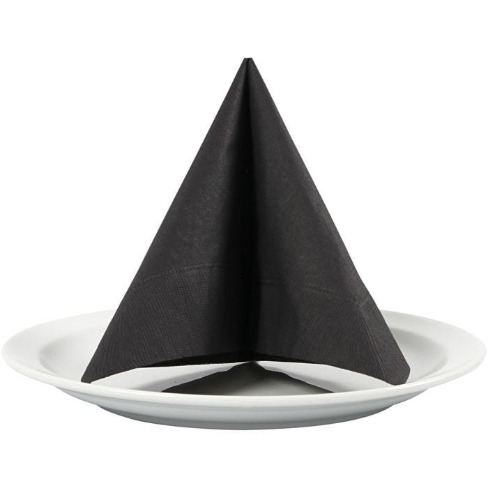 Tovaglioli, misura 33x33 cm, nero, 20 pz/ 1 conf.