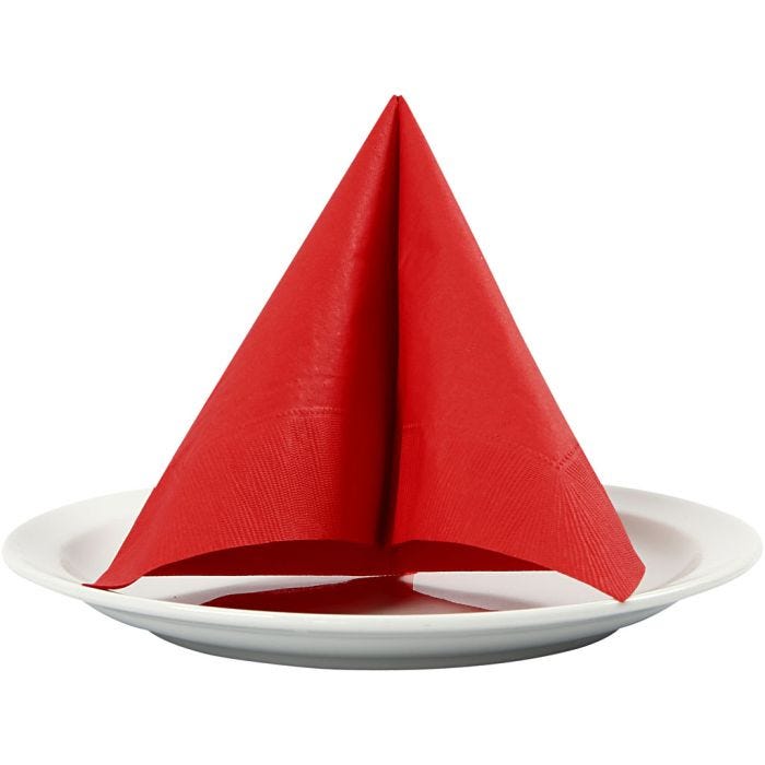 Tovaglioli, misura 33x33 cm, rosso, 20 pz/ 1 conf.