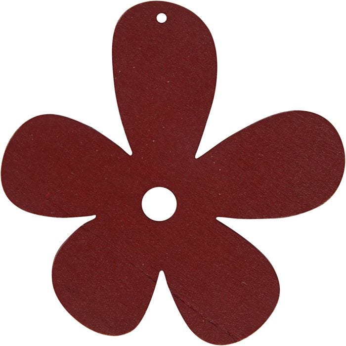 Fiore, misura 57x51 mm, spess. 2 mm, porpora, 10 pz/ 1 conf.