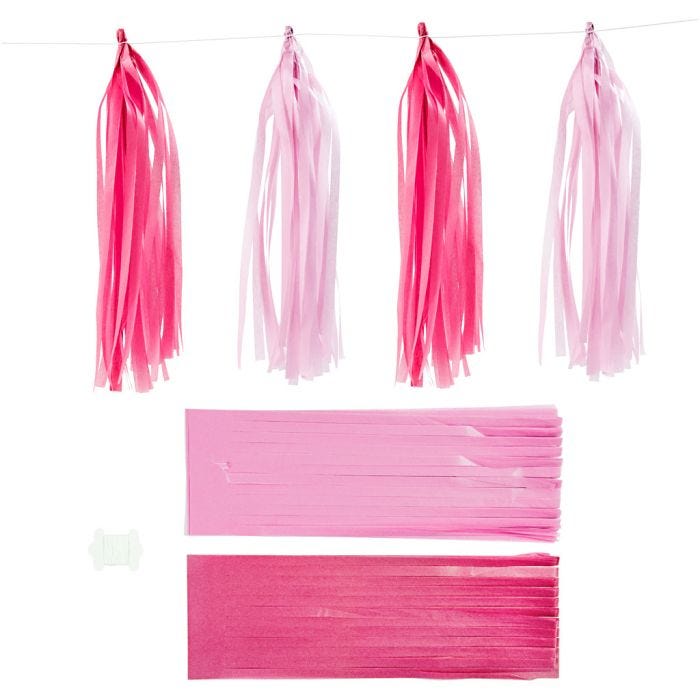 Nappe in carta , misura 12x35 cm, rosa, rosso chiaro, 12 pz/ 1 conf.