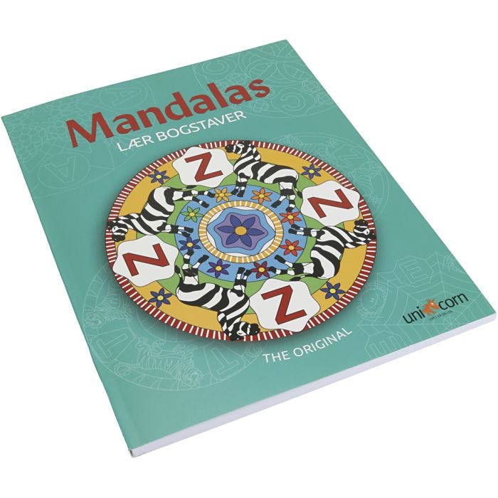 Libri da colorare mandala, Impara le lettere, 1 pz