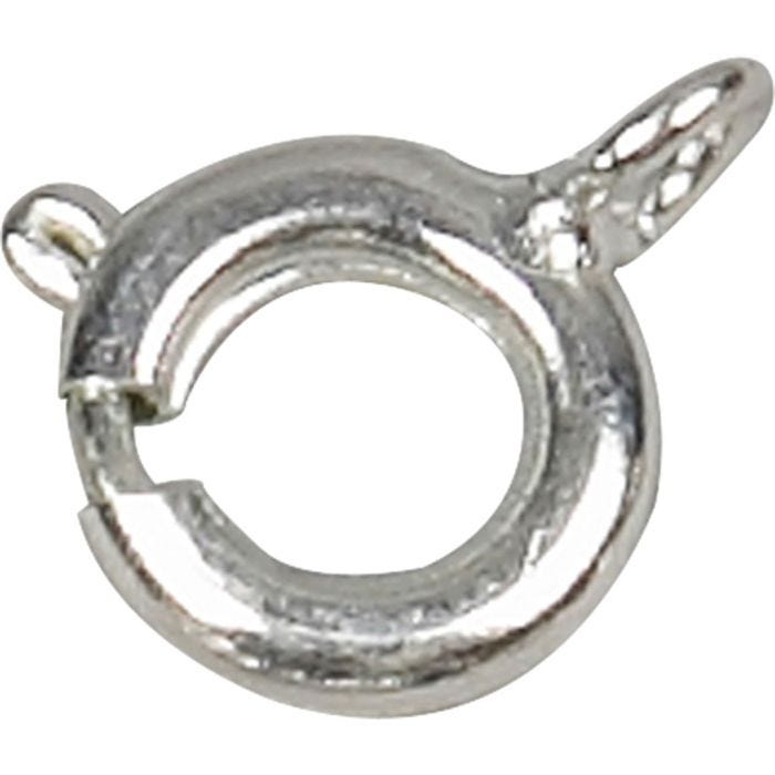 Chiusure ad anello a molla, diam 7 mm, argento, 10 pz/ 1 conf.