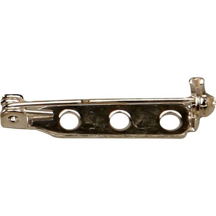 Retro spilla, L: 25 mm, placcato argento, 10 pz/ 1 conf.