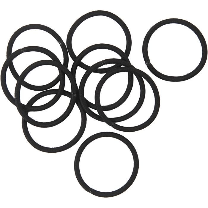 Fascia elastica per capelli, diam 45 mm, nero, 10 pz/ 1 conf.