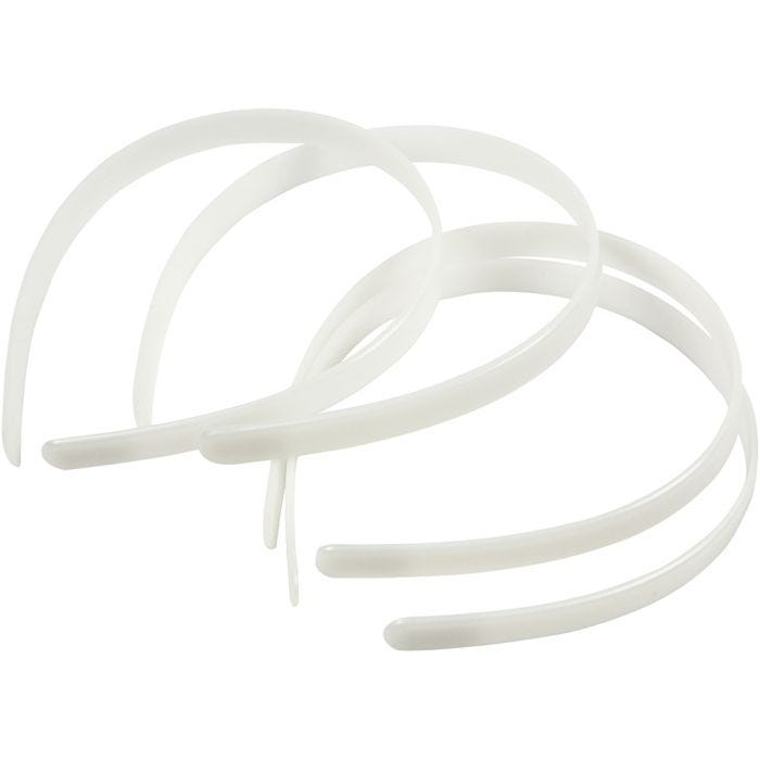 Cerchietti, L: 13 mm, bianco, 5 pz/ 1 conf.