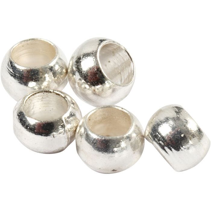 Perline a conchiglia, diam 2 mm, argento, 1000 pz/ 1 conf.