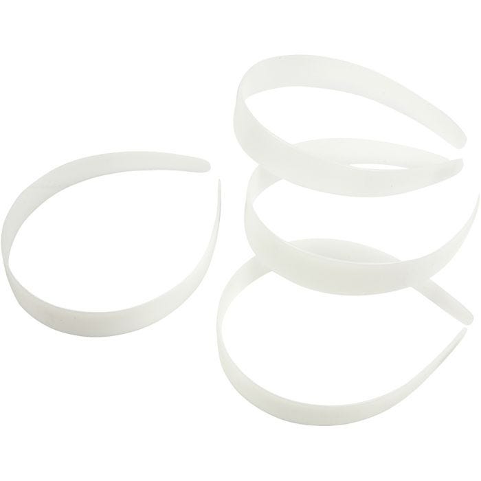 Cerchietti, L: 25 mm, bianco, 5 pz/ 1 conf.
