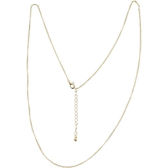 Catena, 80 cm, 1 mm, placcato oro, 1 pz