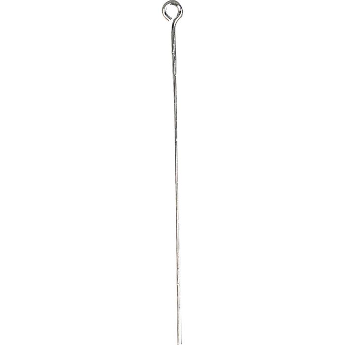 Spille con occhiello, L: 50 mm, placcato argento, 30 pz/ 1 conf.