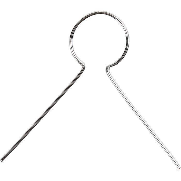 Fili per decorazioni, L: 22 mm, misura buco 8 mm, placcato argento, 50 pz/ 1 conf.