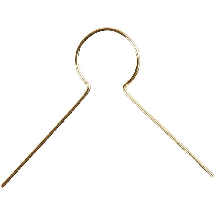 Fili per decorazioni, L: 22 mm, misura buco 8 mm, placcato oro, 50 pz/ 1 conf.