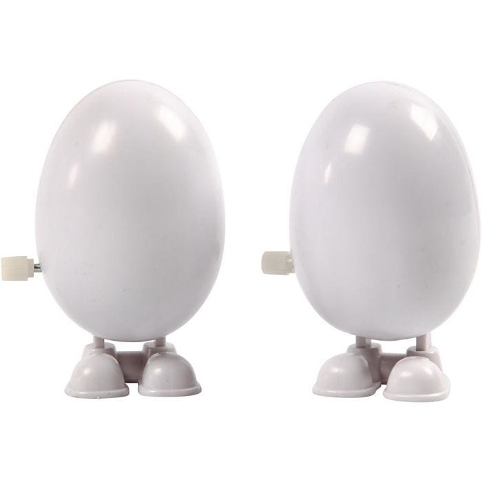 Figura meccanica, H: 7 cm, bianco, 2 pz/ 1 conf.