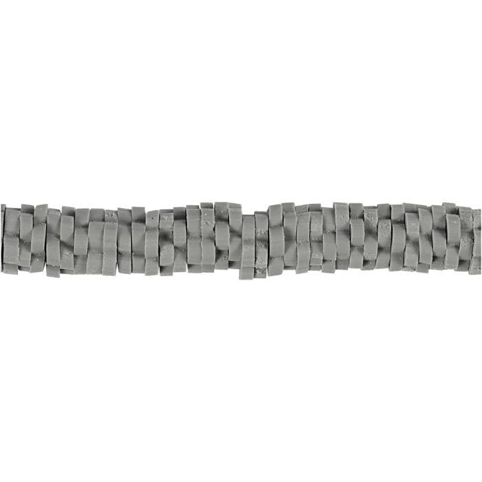 Perle in Argilla, diam 5-6 mm, misura buco 2 mm, grigio, 145 pz/ 1 conf.
