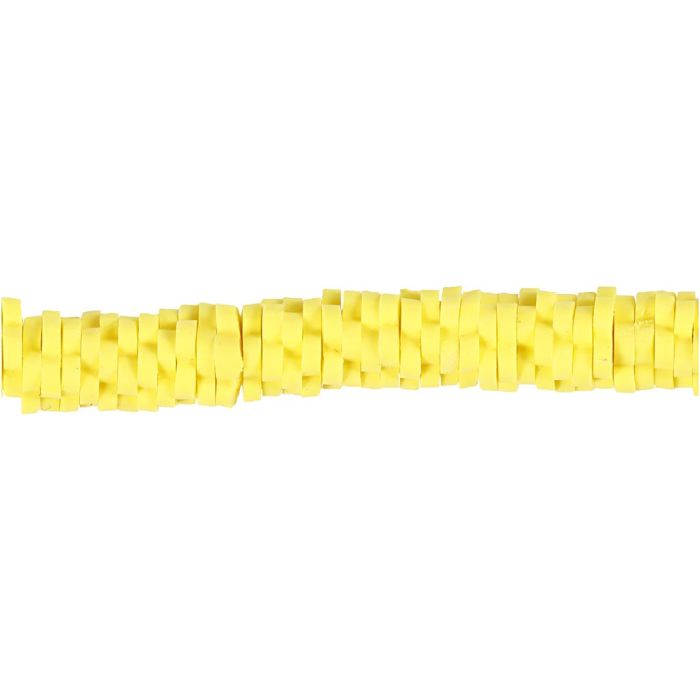 Perle in Argilla, diam 5-6 mm, misura buco 2 mm, giallo, 145 pz/ 1 conf.