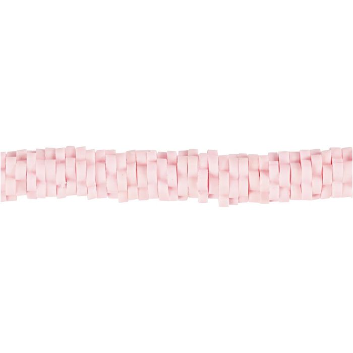 Perle in Argilla, diam 5-6 mm, misura buco 2 mm, rosso chiaro, 145 pz/ 1 conf.
