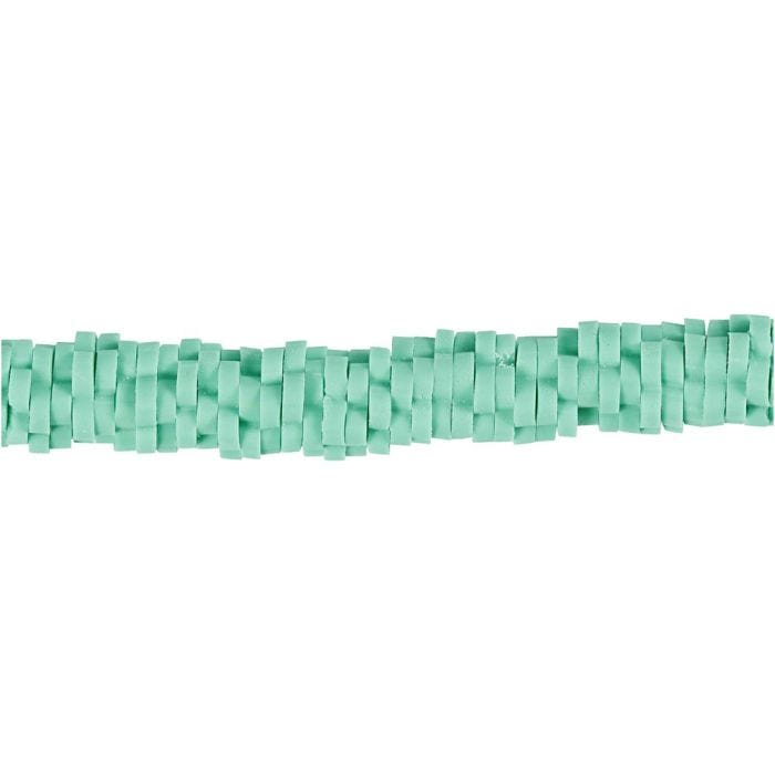 Perle in Argilla, diam 5-6 mm, misura buco 2 mm, verde, 145 pz/ 1 conf.