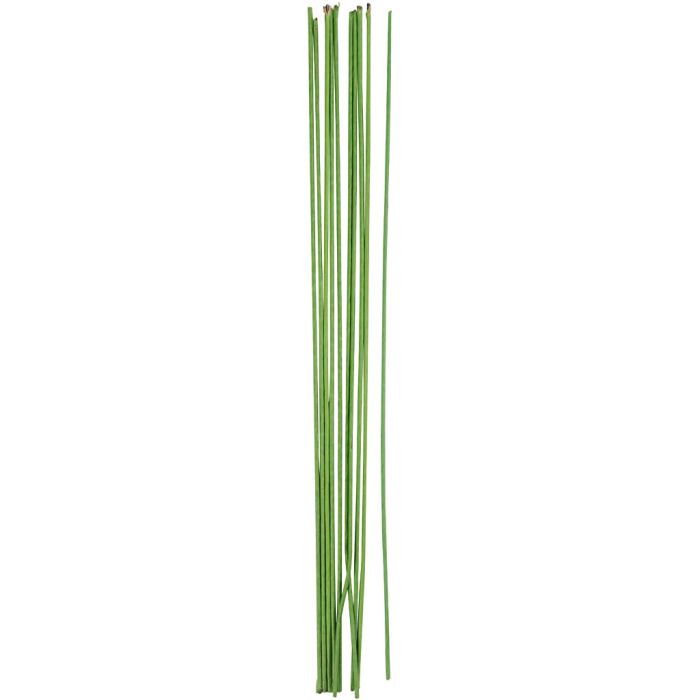 Filo stelo floreale, L: 30 cm, diam 2 mm, verde, 20 pz/ 1 conf.