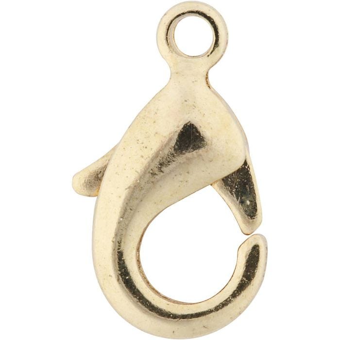 Moschettoni, L: 10,1 mm, placcato oro, 5 pz/ 1 conf.