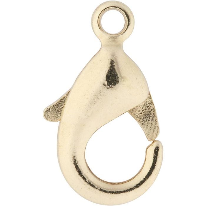 Moschettoni, L: 10,1 mm, placcato oro, 100 pz/ 1 conf.