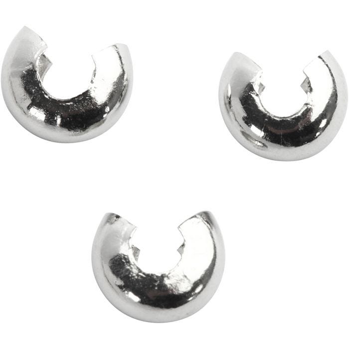 Copricollare, diam 5 mm, placcato argento, 50 pz/ 1 conf.