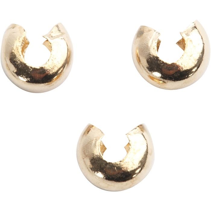 Copricollare, diam 5 mm, placcato oro, 50 pz/ 1 conf.
