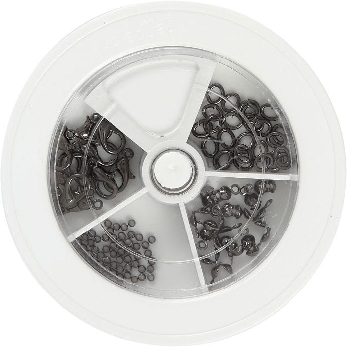 Kit iniziale per gioielli, grigio scuro metallico, 1 set