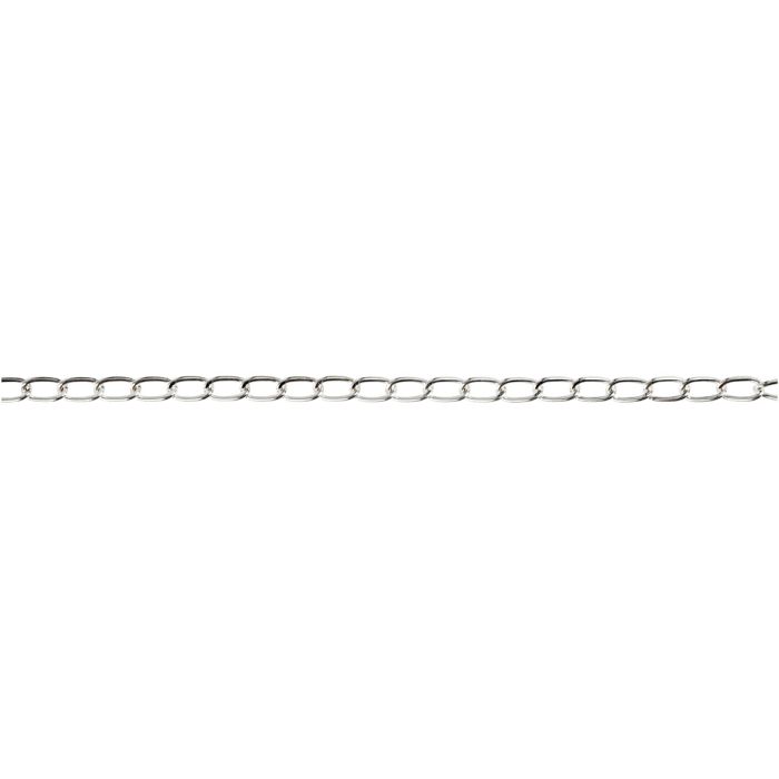 Catena per gioielli, L: 6 mm, placcato argento, 5 m/ 1 pz