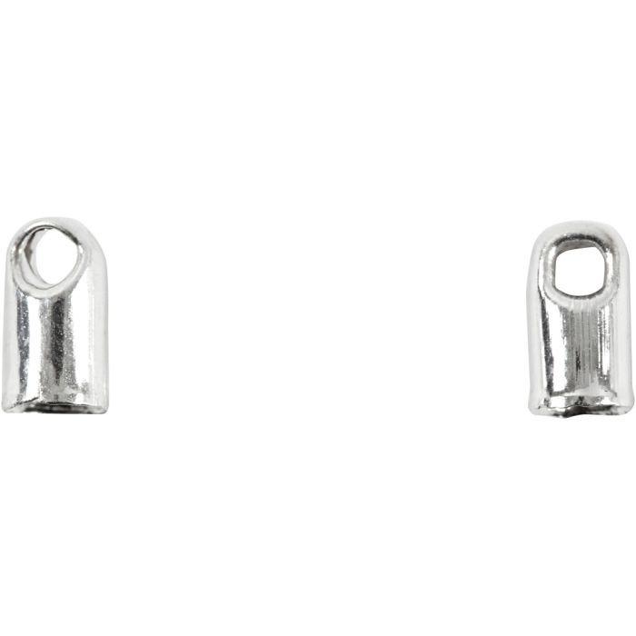 Chiusure bracciale, diam 3,2 mm, placcato argento, 10 pz/ 1 conf.