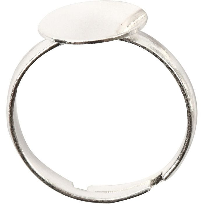 Anello, placcato argento, 3 pz/ 1 conf.