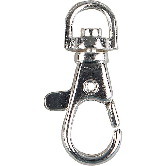 Fermagli rotanti, H: 3,7 cm, diam 37 mm, L: 1,4 cm, placcato argento, 15 pz/ 1 conf.