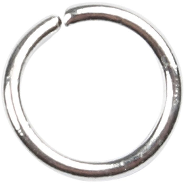 Anello apribile, misura 5,4 mm, spess. 0,7 mm, placcato argento, 500 pz/ 1 conf.