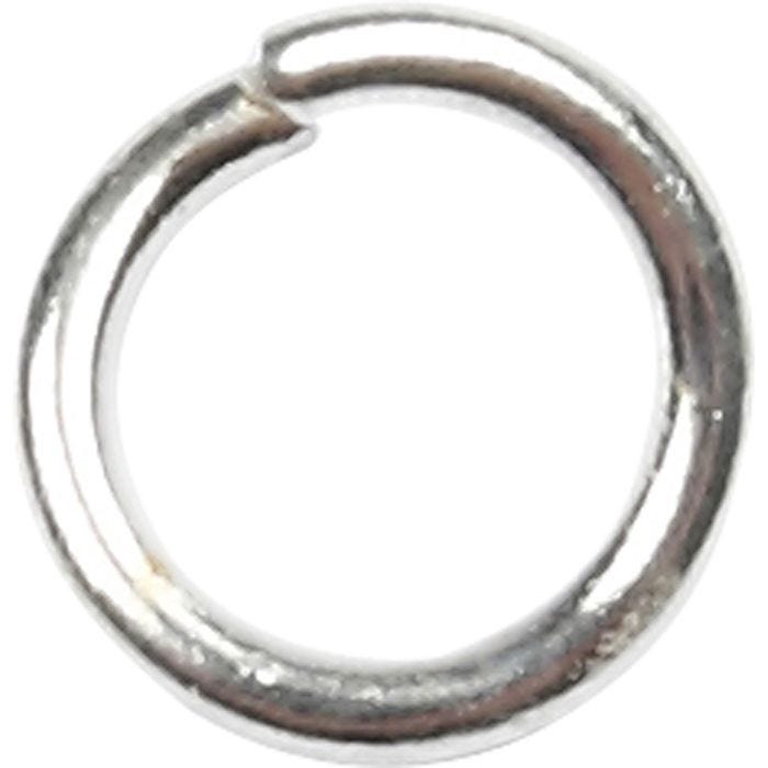 Anello apribile, misura 4,4 mm, spess. 0,7 mm, placcato argento, 500 pz/ 1 conf.
