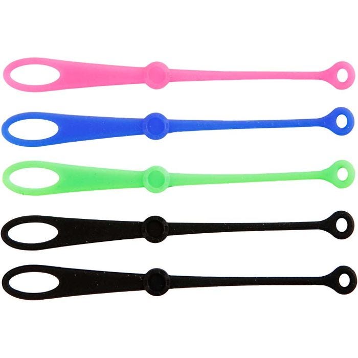 Portachiavi silicone, L: 10,5 cm, L: 1 cm, 5 pz/ 1 conf.