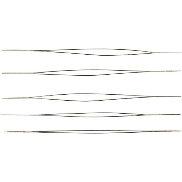 Ago per perline, L: 6 cm, spess. 0,3 mm, 5 pz/ 1 conf.
