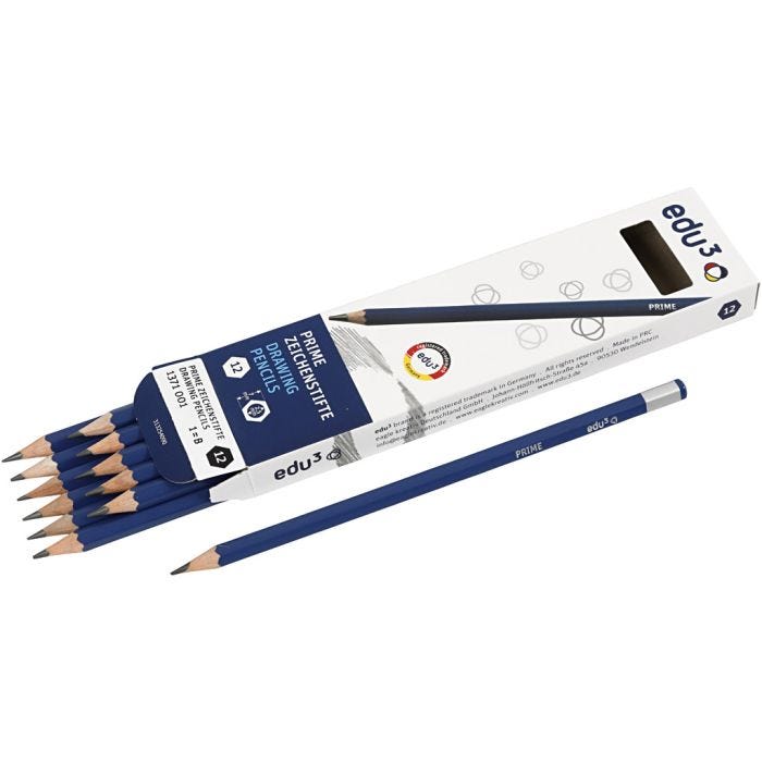 Matita da Disegno edu, B, 12 pz/ 1 conf.
