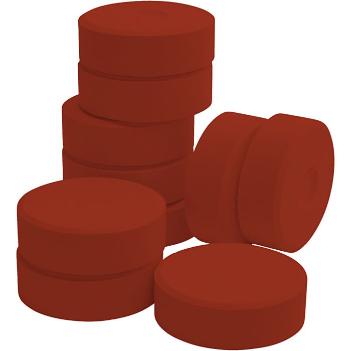 Colori ad acquerello a tempera, H: 19 mm, diam 57 mm, rosso cremisi, 10 pz/ 1 conf.