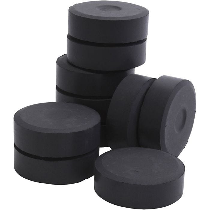 Colori ad acquerello a tempera, H: 19 mm, diam 57 mm, nero, 10 pz/ 1 conf.