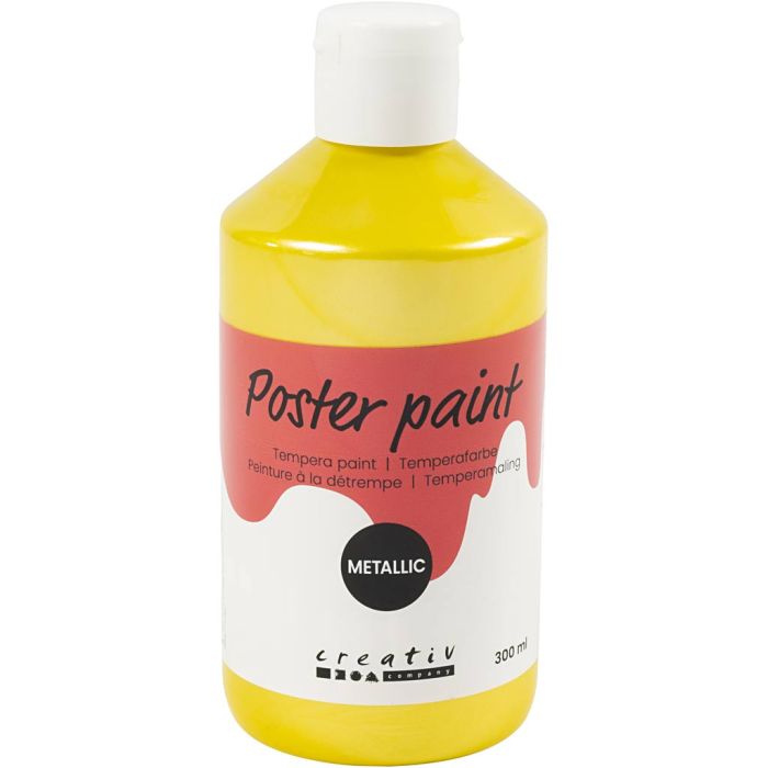 Pittura Tempera Metallizzata , giallo, 300 ml/ 1 conf.