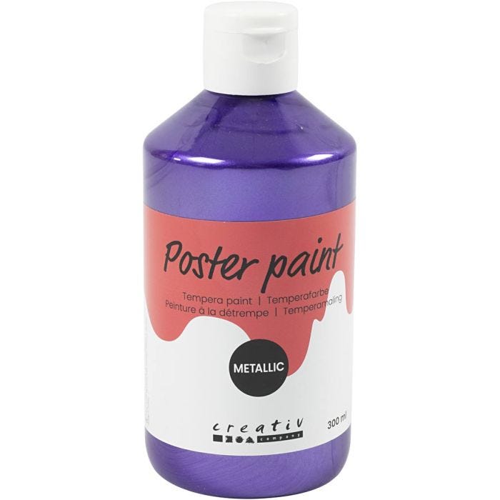 Pittura Tempera Metallizzata , viola, 300 ml/ 1 conf.