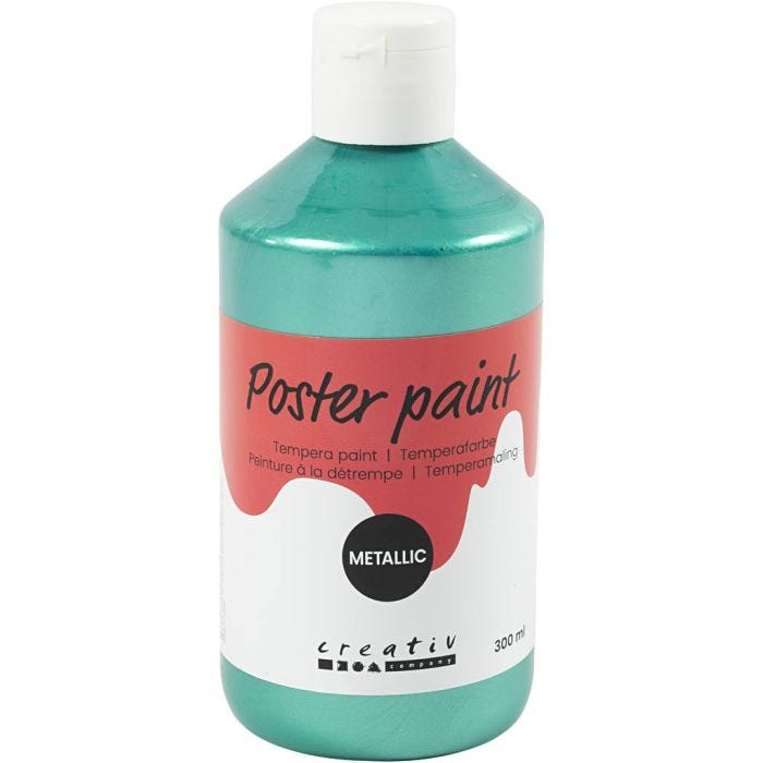 Pittura Tempera Metallizzata , verde, 300 ml/ 1 conf.