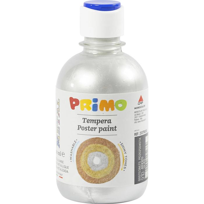 Pittura Tempera Metallizzata, argento, 300 ml/ 1 bott.